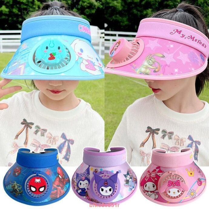 ⁦Chapeau d’Été pour Enfants avec Ventilateur – Fraîcheur et Protection Solaire⁩ - الصورة ⁦4⁩