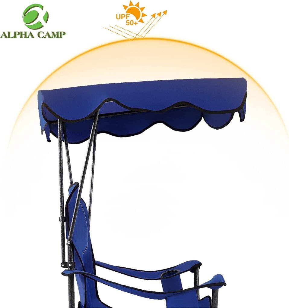 Chaise Longue Pliable Avec Porte Goblet Et Ombrelle