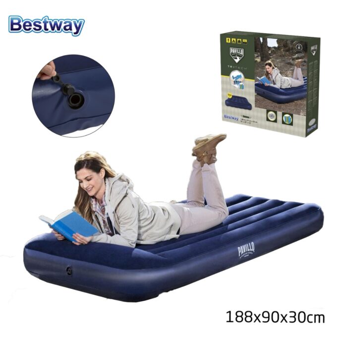 ⁦Lit Gonflable Double – Confort Idéal pour le Camping et la Maison⁩ - الصورة ⁦2⁩
