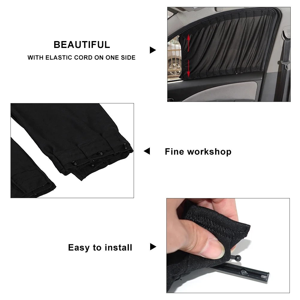 Rideaux Pare-Soleil Voiture XL & L – Protection UV, Confort & Intimité Maximale