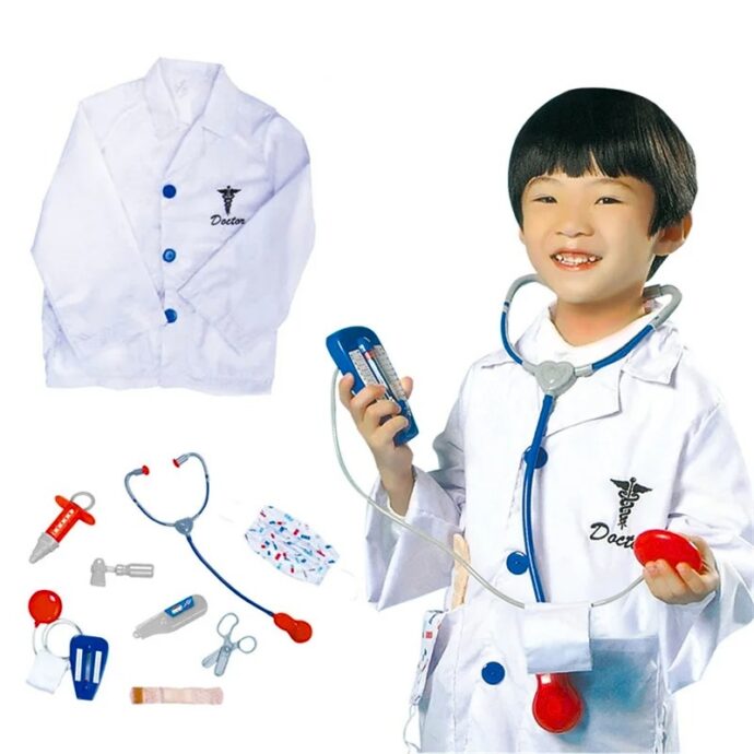 Costume de Docteur pour Enfants, blouse et accessoires