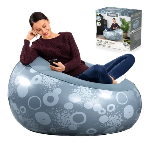 Chaise Gonflable Ergonomique 112 x 112 x 66 cm – Confort Moderne et Portable