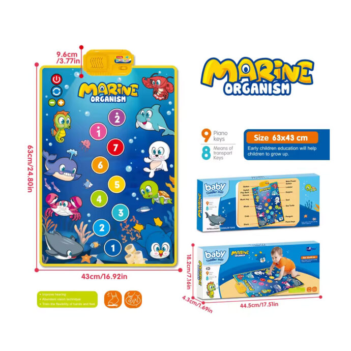 Tapis Piano Musical pour Bébé 63x43cm