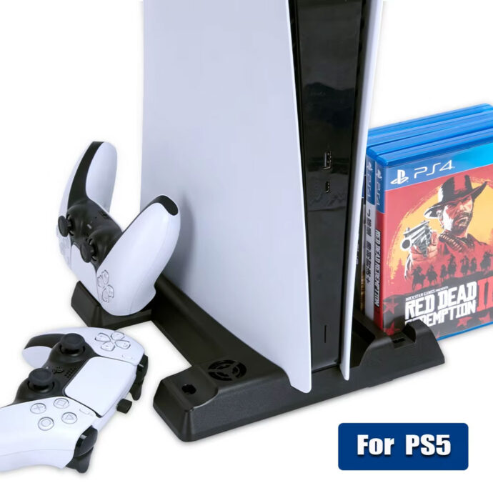 Support & Station de Charge avec Ventilation pour PS5 / PS5 PRO