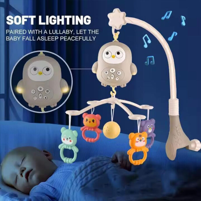 ⁦Mobile Musical Bébé avec Jouets Amovibles⁩ - الصورة ⁦4⁩