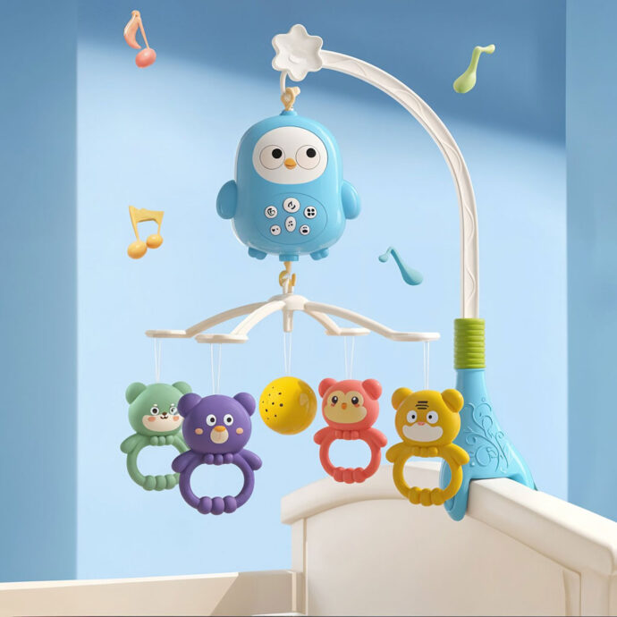⁦Mobile Musical Bébé avec Jouets Amovibles⁩ - الصورة ⁦2⁩