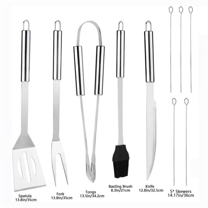 ⁦Kit d’Ustensiles de Barbecue 5 Pièces – Pratique et Complet⁩ - الصورة ⁦2⁩