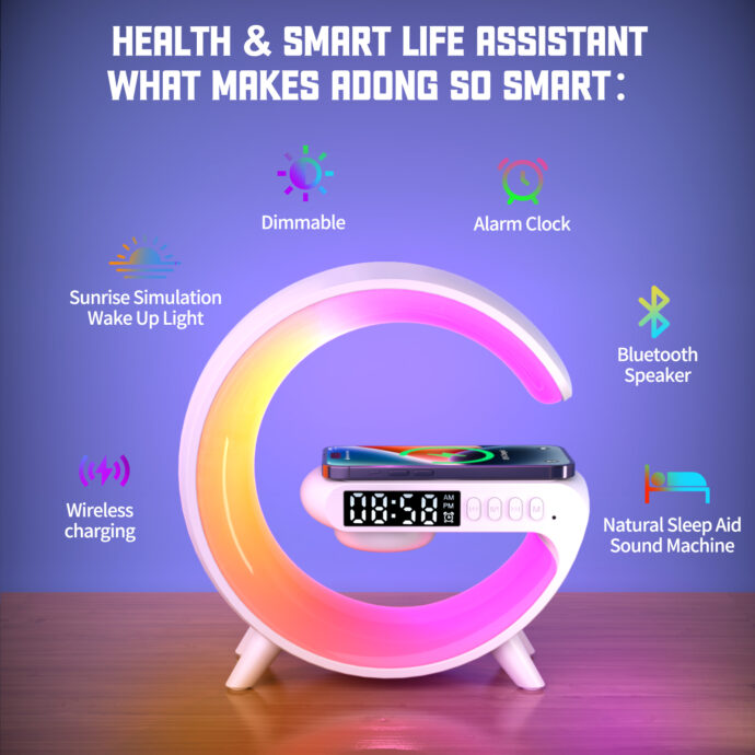 ⁦Réveil Bluetooth avec Chargement Sans Fil G63⁩ - الصورة ⁦3⁩