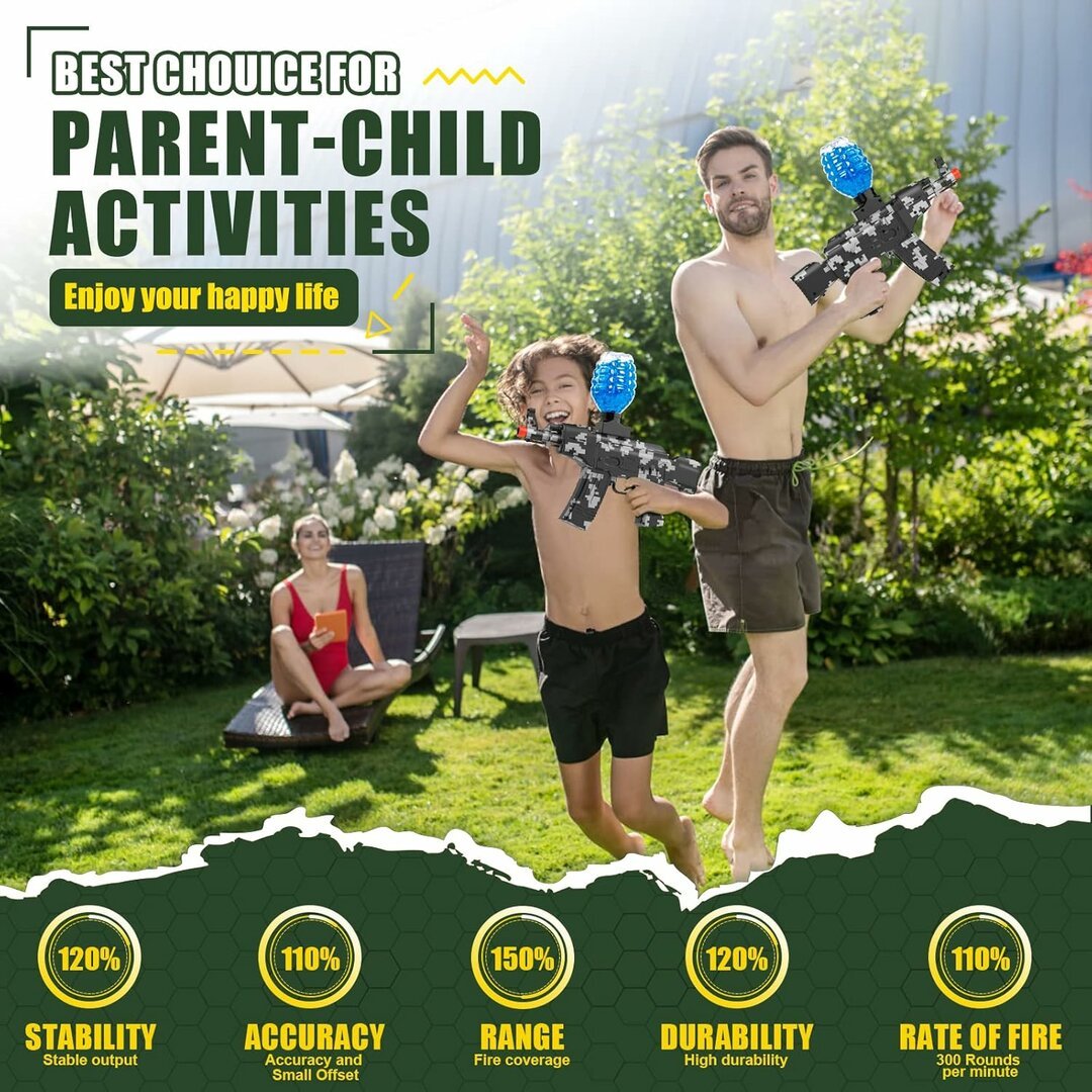 Pistolet à Billes en Gel avec Accessoires - Rechargeable Haute Performance - الصورة 5