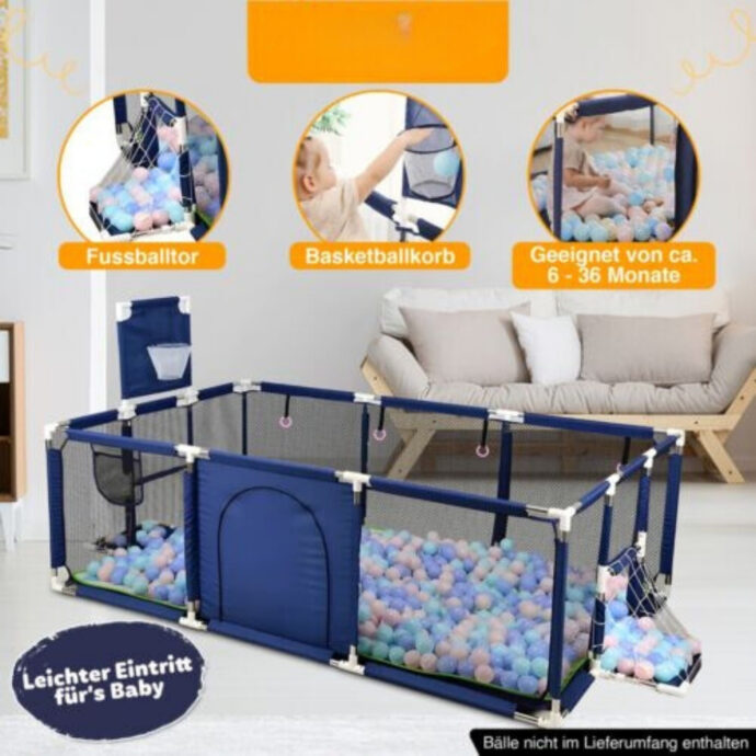 ⁦Parc de Jeu XXL pour Bébé – Aire d’Activités Intérieure & Extérieure – 230x120x105cm⁩ - الصورة ⁦2⁩