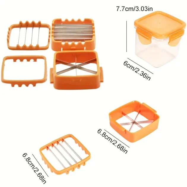 Nicer Dicer 5 en 1 - Coupe-Légumes Multifonction, Lames en Acier Inoxydable