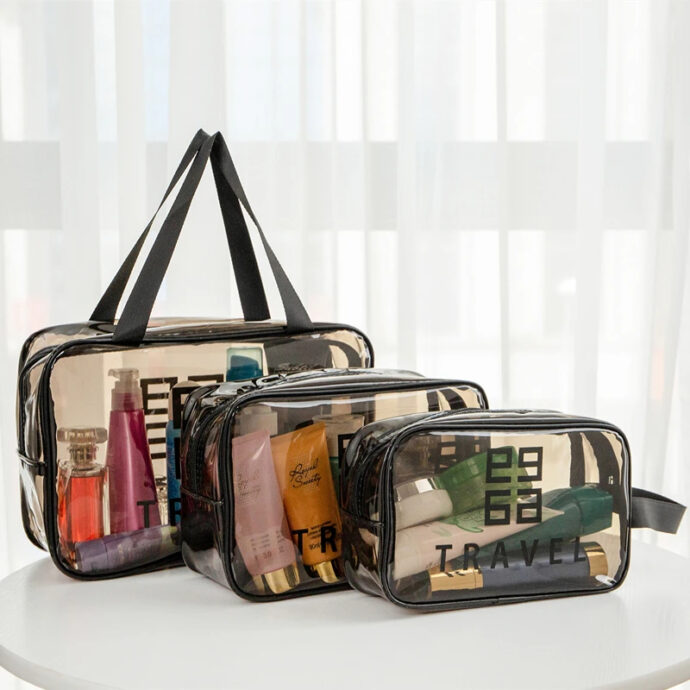 ⁦Sac de lavage de voyage transparent et imperméable⁩ - الصورة ⁦2⁩