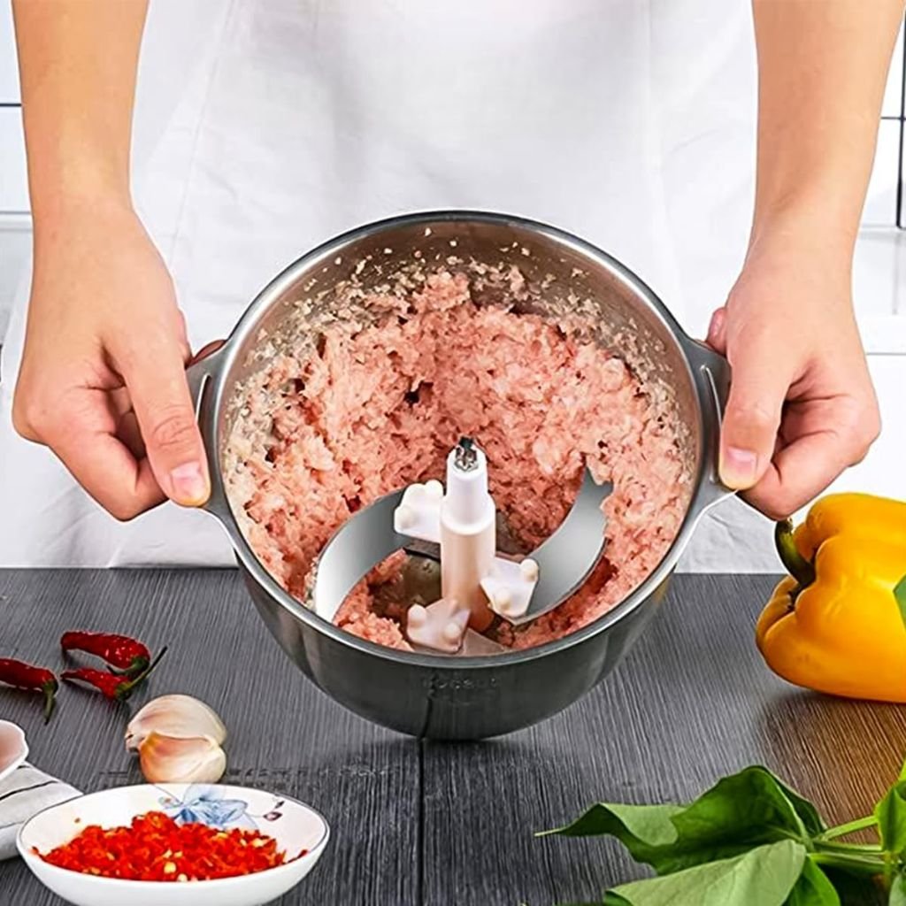 Hachoir Électrique Multifonction 400W avec Bol Inox 2L – Puissance, Précision - الصورة 4