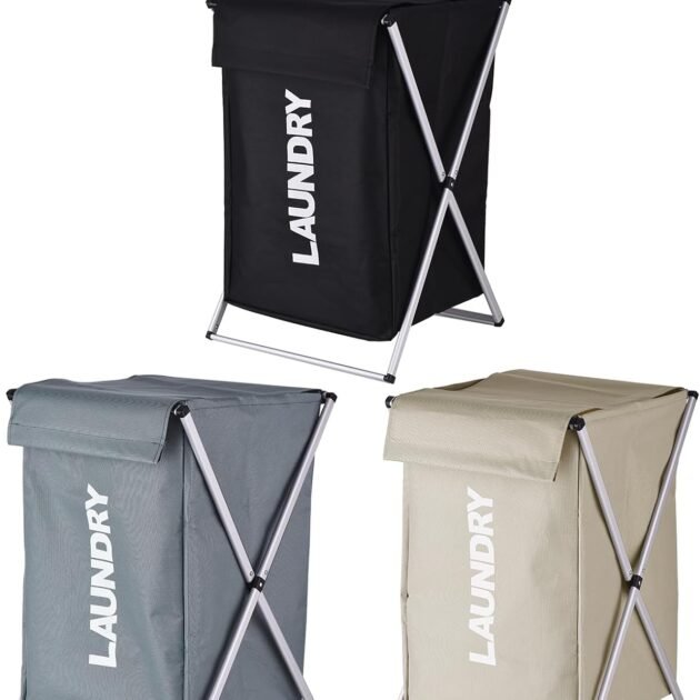 Panier à Linge Sale avec Couvercle en tissu Oxford