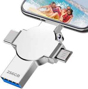 Clé USB 256GB i-Flash 4-en-1 avec Ports Lightning, Micro, USB et Type-C