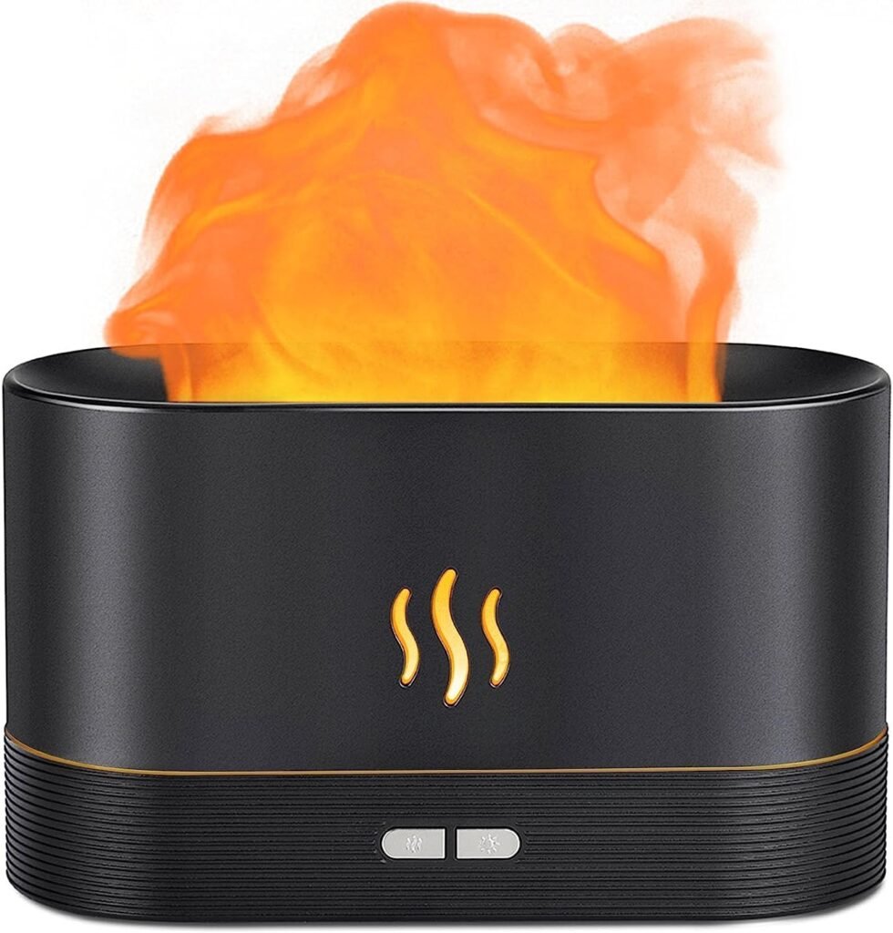 Diffuseur d’Arômes et d’Huiles Essentielles à Effet Flamme pour Aromathérapie