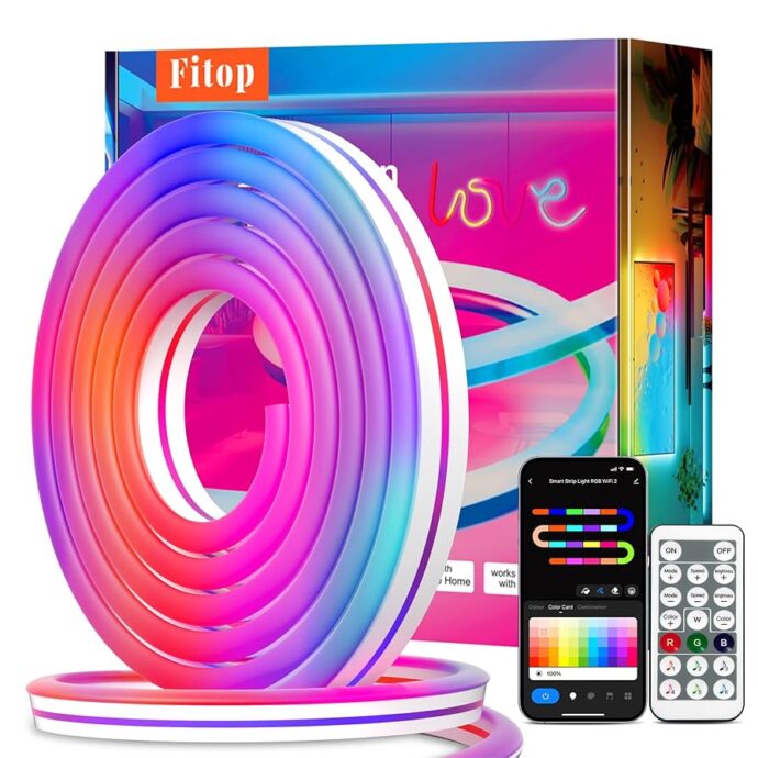 NEON RGB LED STRIP 5M + BLUETOOTH FLEXIBLE