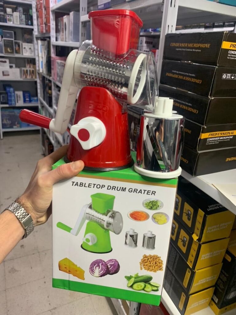 Coupe-Légumes Manuel - ABS et Acier Inoxydable, 3 Lames Incluses