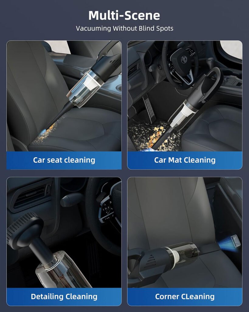 Aspirateur à Main Sans Fil Puissant pour Voiture - Aspiration 8500 Pa