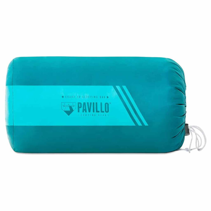 ⁦Sac de Couchage Pavillo Evade - 190x84 cm, Bleu-Gris, Oreiller Gonflable Inclus⁩ - الصورة ⁦3⁩