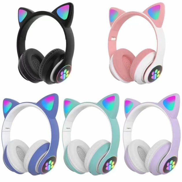Casque sans fil Bluetooth avec design oreilles de chat XY-231