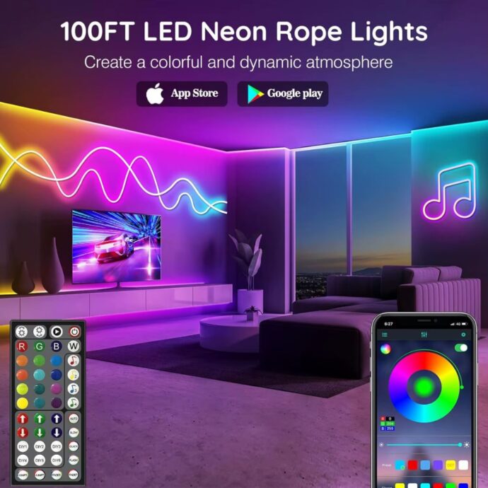 ⁦Bande LED Néon RGB 5m⁩ - الصورة ⁦2⁩