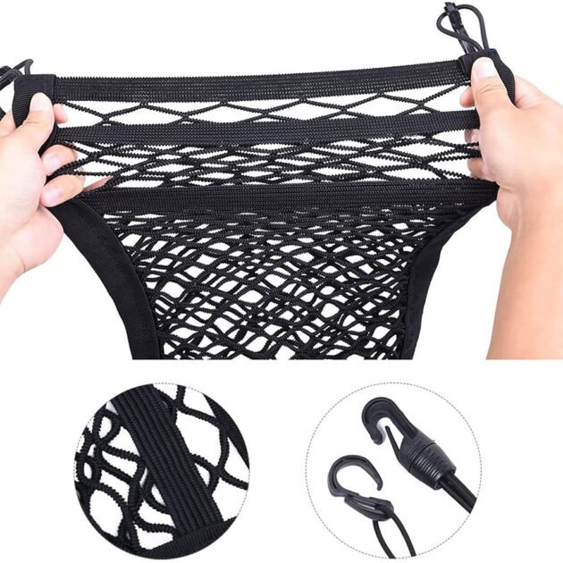 Filet Organisateur de Voiture – Filet de Rangement entre les Sièges