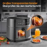 ⁦Friteuse à Air 6L - 8 Programmes, Cuisson Sain, Panier Lavable⁩ - الصورة ⁦2⁩
