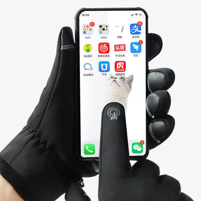 ⁦Pack Gants Thermiques Tactiles + Cagoule d’Hiver – Chaleur & Protection Totale⁩ - الصورة ⁦3⁩