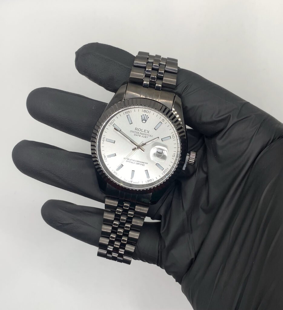 Montre RoIex avec Affichage de la Date | black white