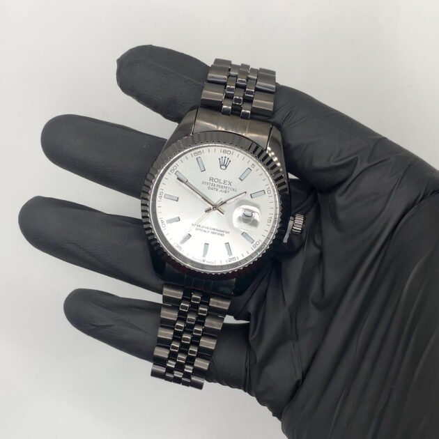 Montre RoIex avec Affichage de la Date | black white