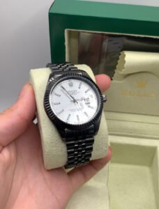 Montre RoIex avec Affichage de la Date | black white