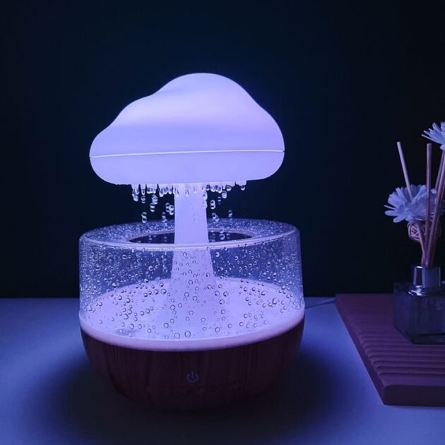 Humidificateur Nuage de Pluie et Diffuseur d'Huiles Essentielles