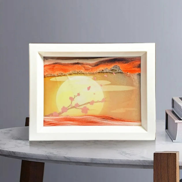 Tableau Sablier Dynamique - Décoration Relaxante et Artistique