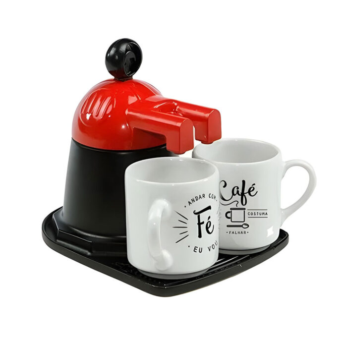 ⁦Machine à Espresso Compacte avec Tasses en Céramique⁩ - الصورة ⁦4⁩