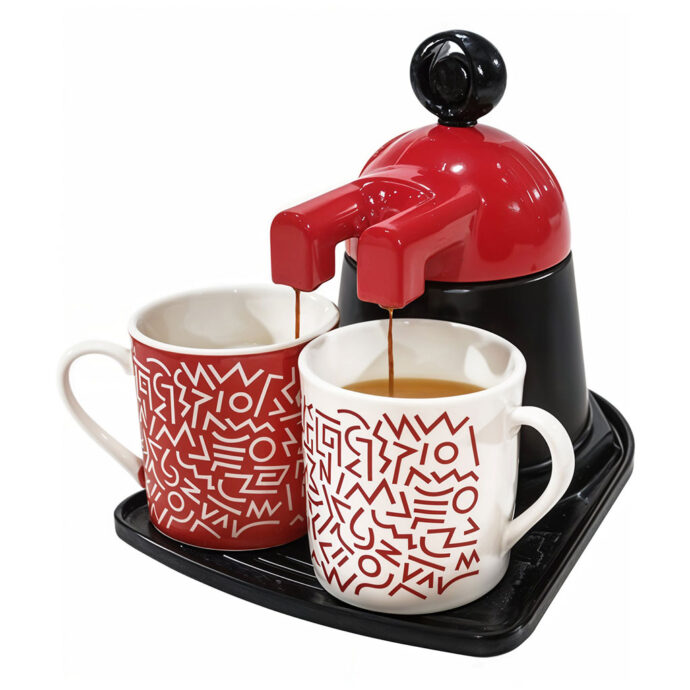 ⁦Machine à Espresso Compacte avec Tasses en Céramique⁩ - الصورة ⁦2⁩
