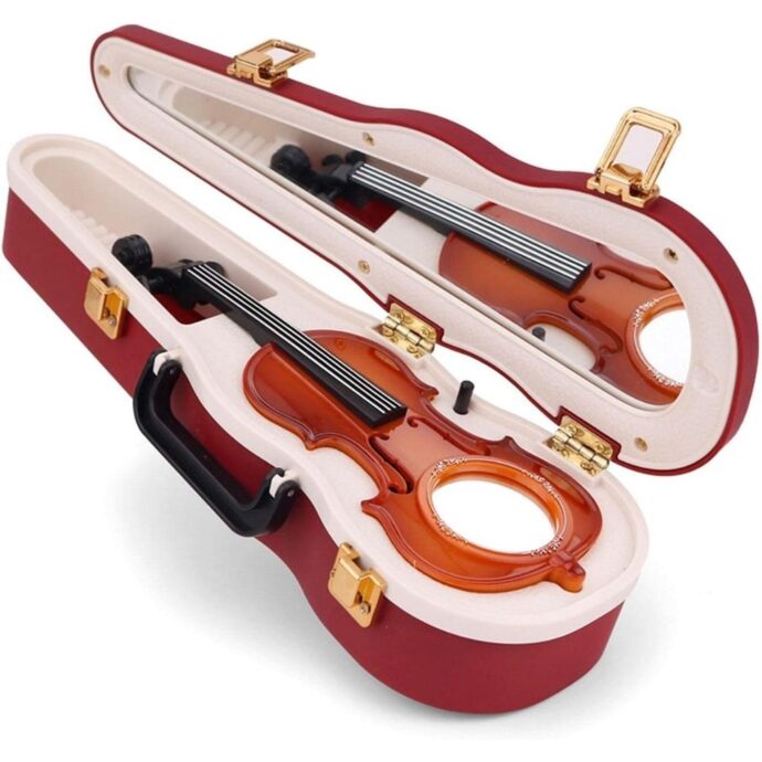 ⁦Boîte à Musique Vintage avec Ballerine et Violon⁩ - الصورة ⁦2⁩