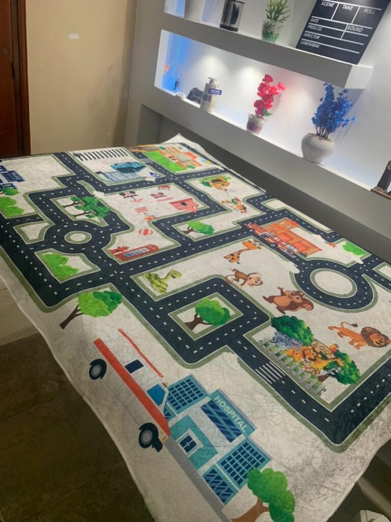 Tapis de Jeu Enfant Circuit de Voiture