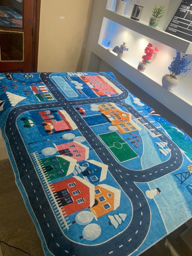 Tapis de Jeu Enfant Circuit de Voiture