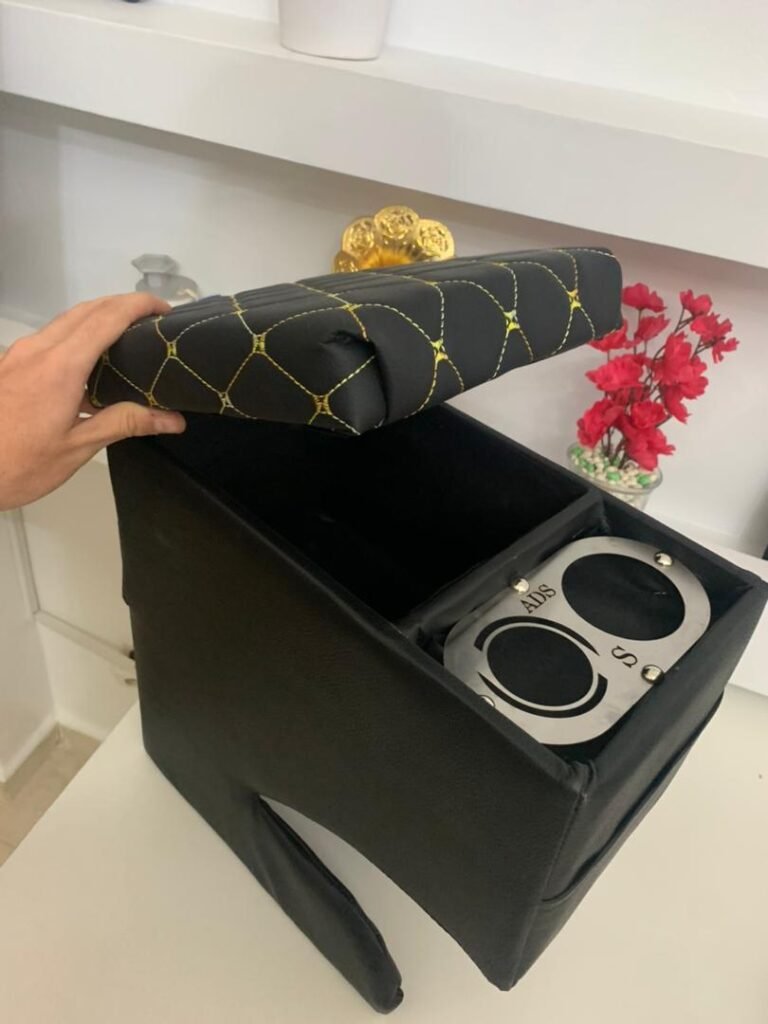 Accoudoir de Voiture Universel avec Rangement et Porte-Gobelet Intégré
