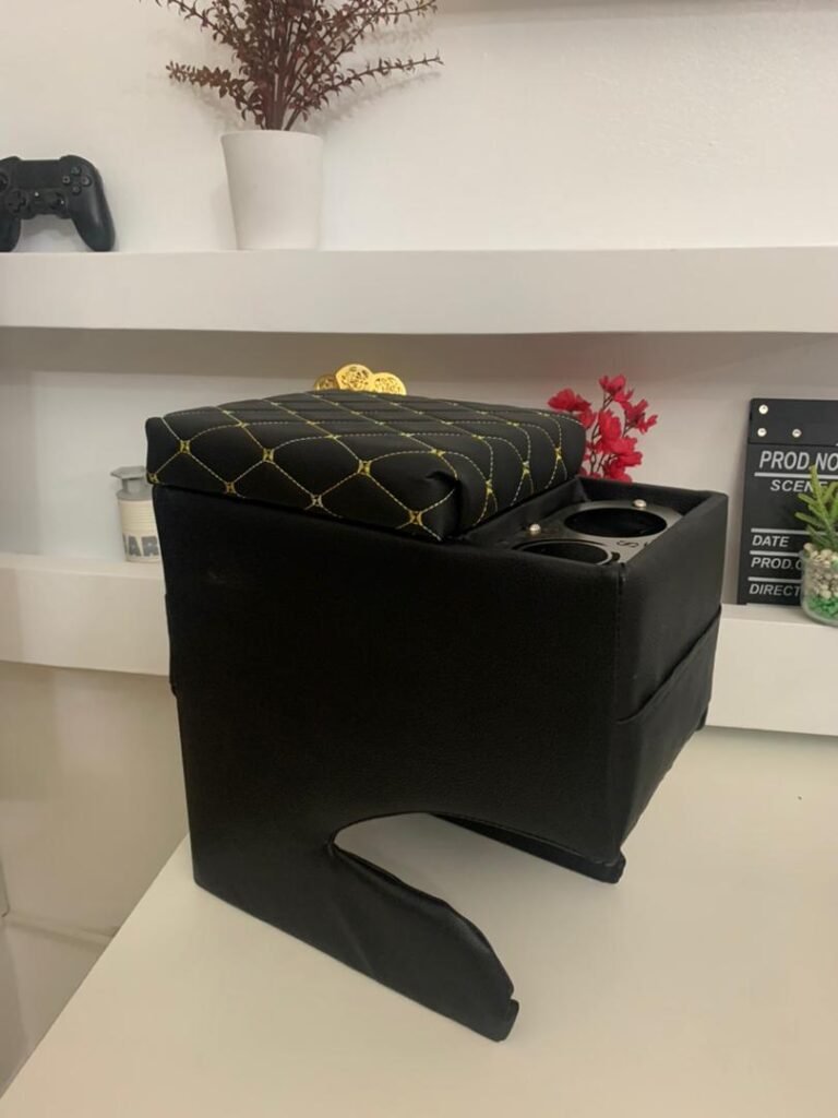 Accoudoir de Voiture Universel avec Rangement et Porte-Gobelet Intégré