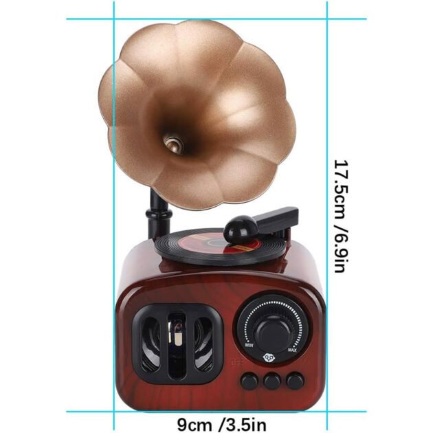 Boîte à Musique Rétro Phonographe en bois