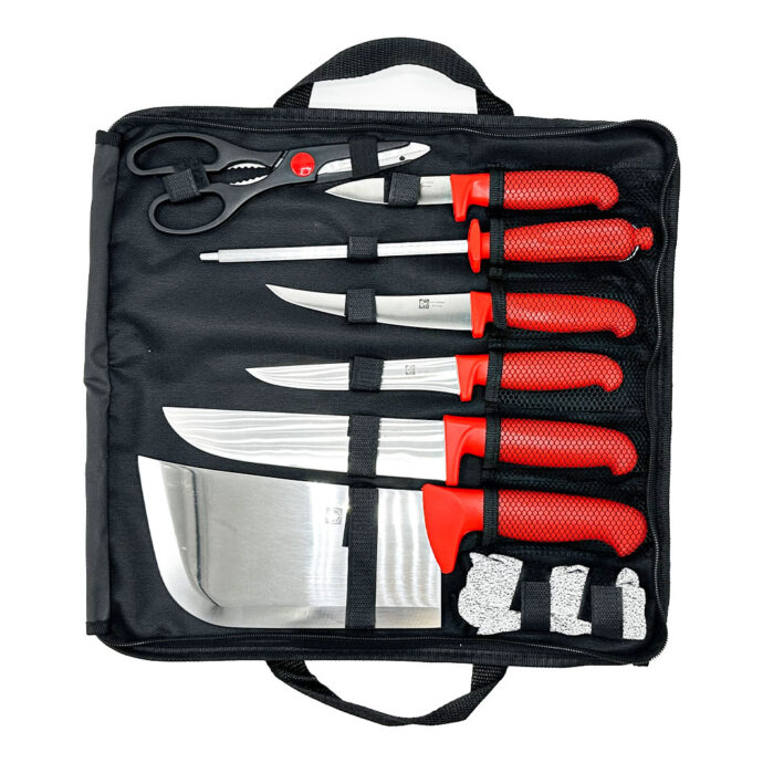 Kit de Couteaux Rouge Pro 8 pièces