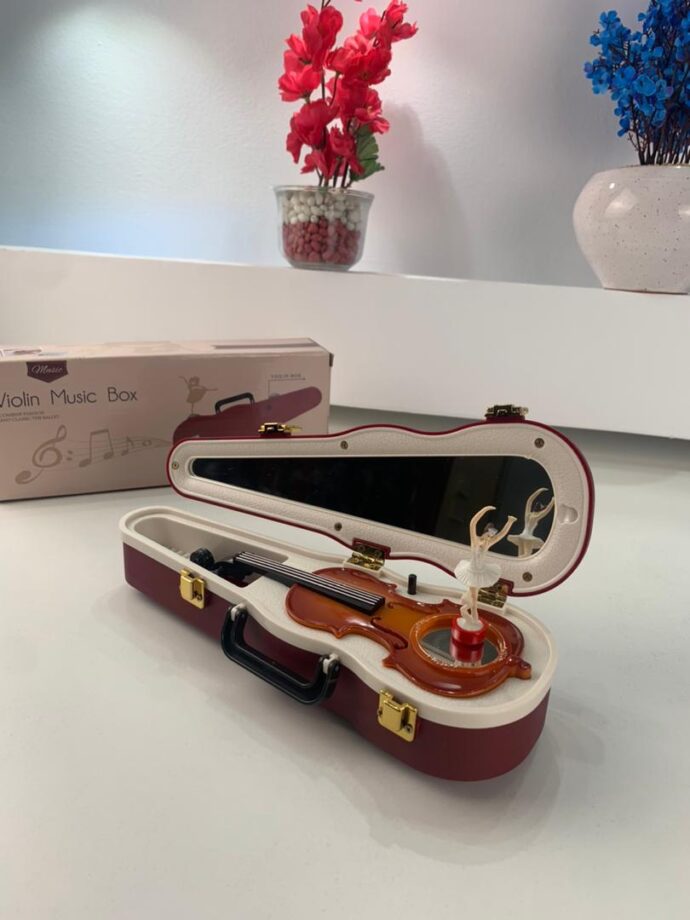 ⁦Boîte à Musique Vintage avec Ballerine et Violon⁩ - الصورة ⁦6⁩