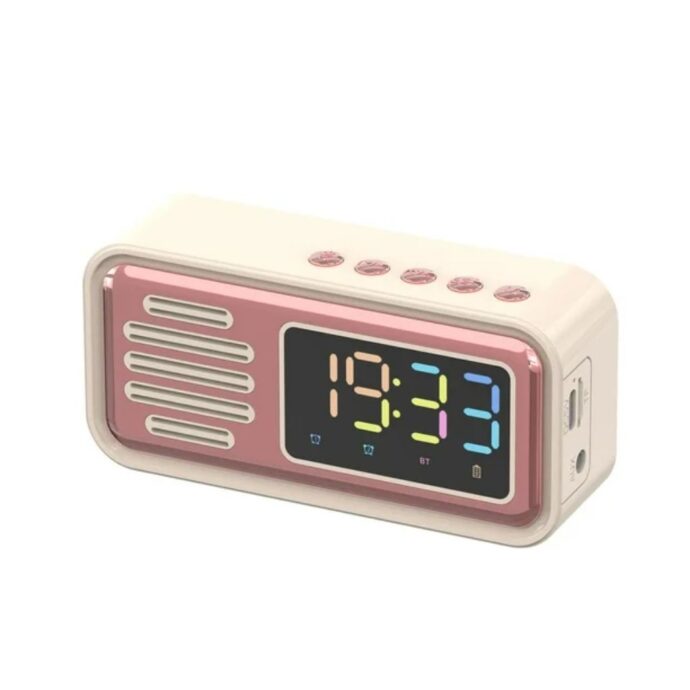 ⁦Réveil Bluetooth Rétro - Design Vintage & Technologie Moderne⁩ - الصورة ⁦2⁩