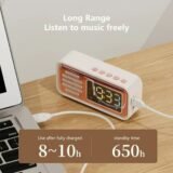 ⁦Réveil Bluetooth Rétro - Design Vintage & Technologie Moderne⁩ - الصورة ⁦3⁩