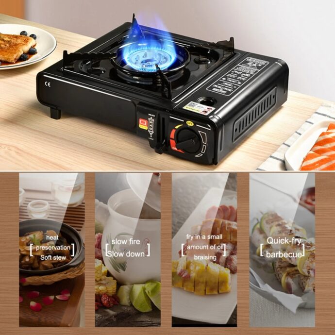 ⁦Réchaud de Camping Portable - Allumage Piézo, 2.9KW, Sécurité Certifiée⁩ - الصورة ⁦2⁩