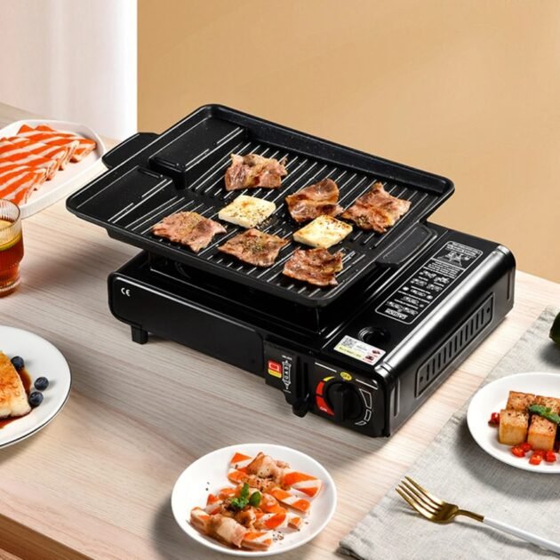 Réchaud de Camping Portable - Allumage Piézo, 2.9KW, Sécurité Certifiée