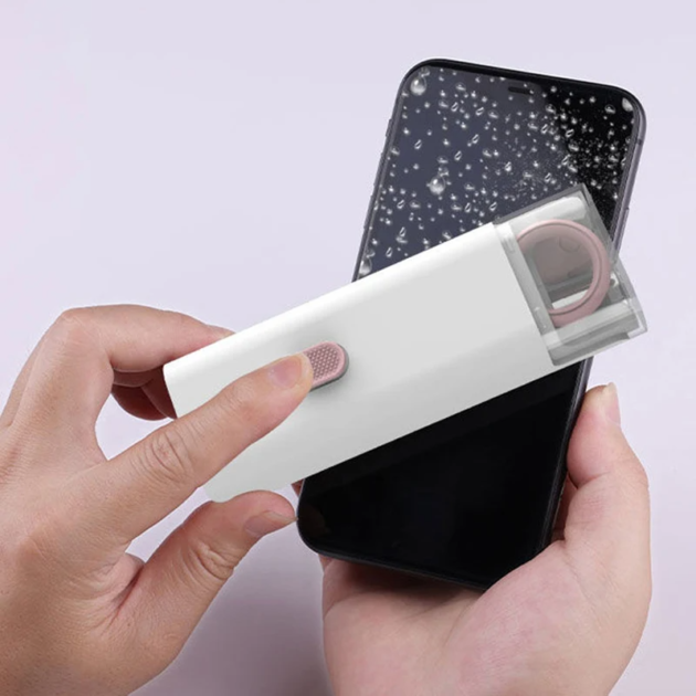 Kit de Nettoyage pour Écouteurs - ABS + Silicone, Design Compact, 7 en 1