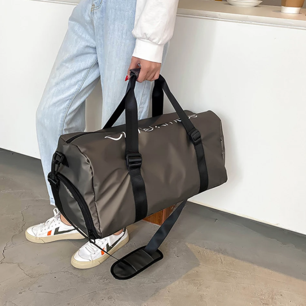 Sac de Sport Imperméable - Compartiment à Chaussures, Tissu Oxford, 40x20 cm